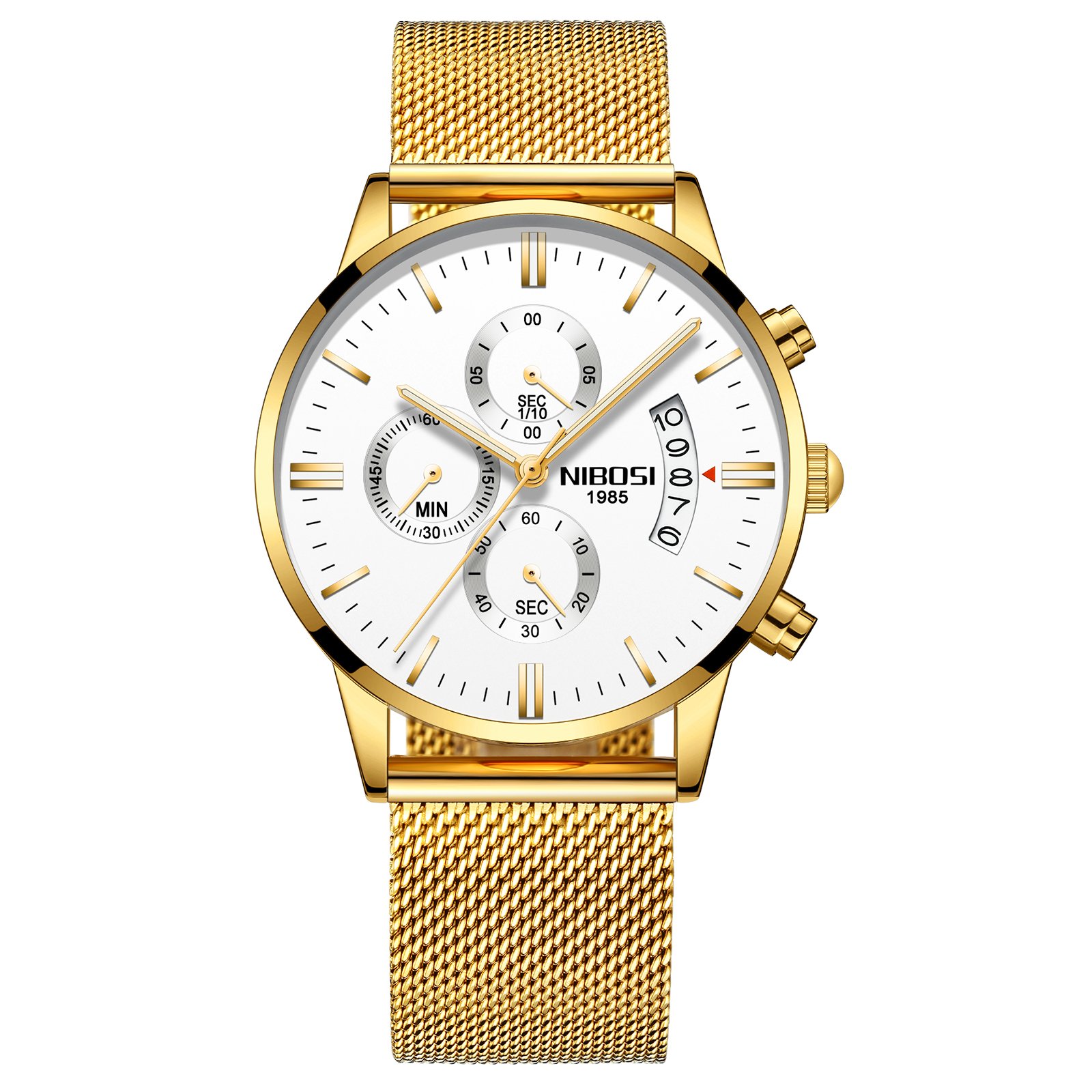 Luxury Men's Stainless Steel Watch - Waterproof Military Chronograph for Casual & Dress Wear