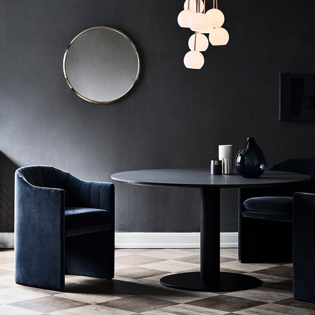 SK12 Modern Dining Table with Center Base - Perfect for Small Spaces, Apartments, and Cozy Kitchens