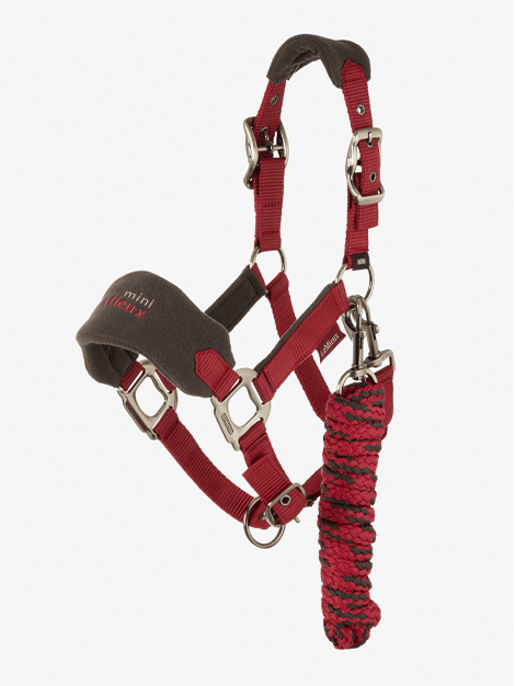 Premium Mini LeMieux Vogue Fleece Headcollar & Lead Rope Set for Horses - Soft & Comfortable Equestrian Training Gear for Show Jumping, Dressage & Trail Riding