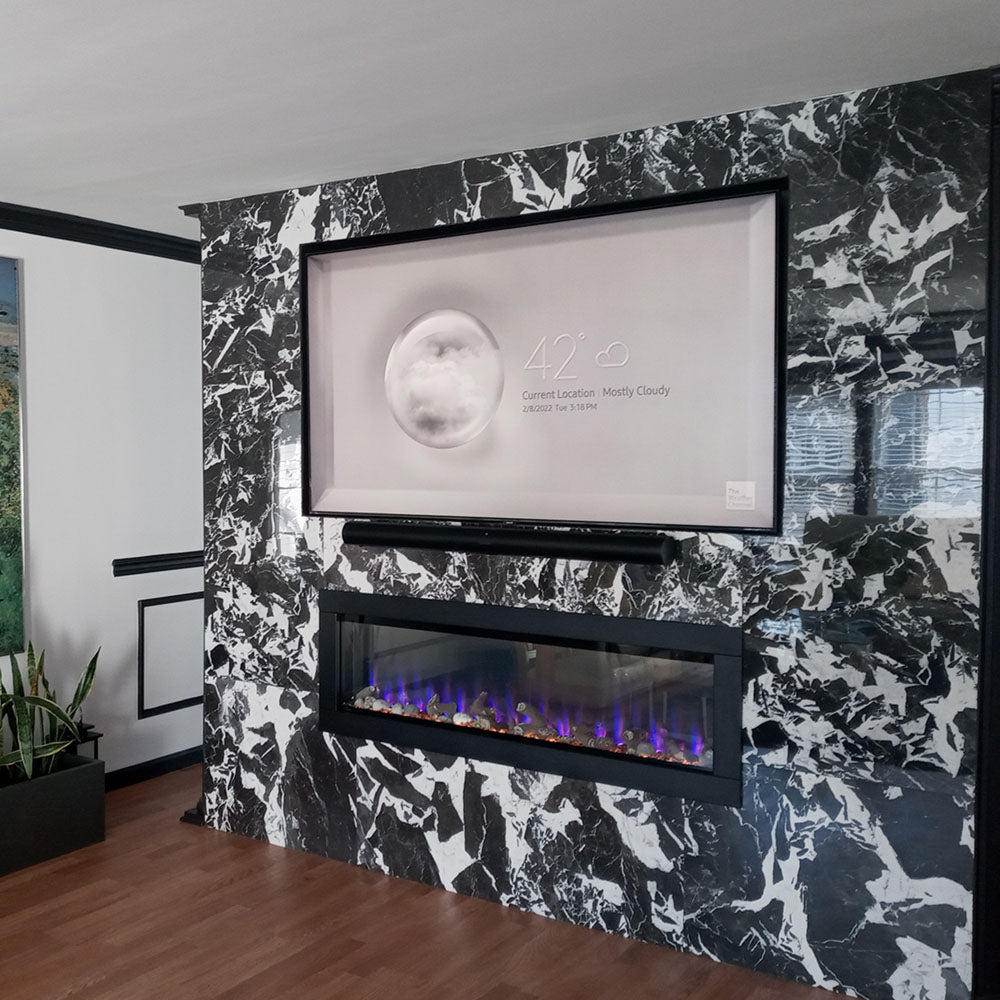 Napoleon Clearion Elite 50-Inch See-Through Electric Fireplace - Modern Heating for Living Room, Bedroom & Office Spaces