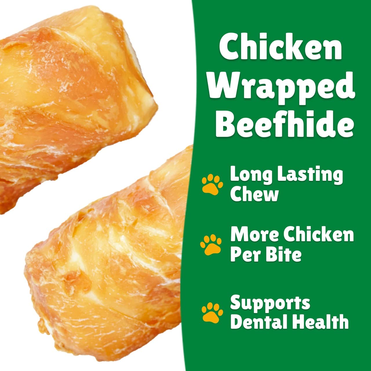 Premium Chicken Wrapped Rawhide Dog Chews - All-Natural, Long-Lasting Treats for Extra Large Dogs - Made in USA, No Preservatives - 12 Count - Perfect for Training, Dental Health & Playtime Rewards
