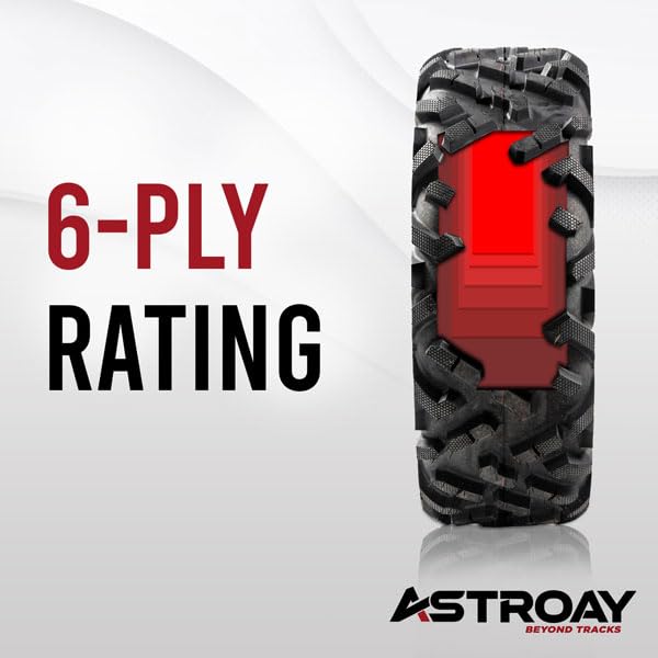 Atlas 29x9x14 UTV Tires - 6-Ply All-Terrain Off-Road Tires with Non-Directional Tread for Maximum Durability, Grip & Traction - Fits 14 Inch Rims - Perfect for Mud, Sand, Rocks & Trail Riding Adventures