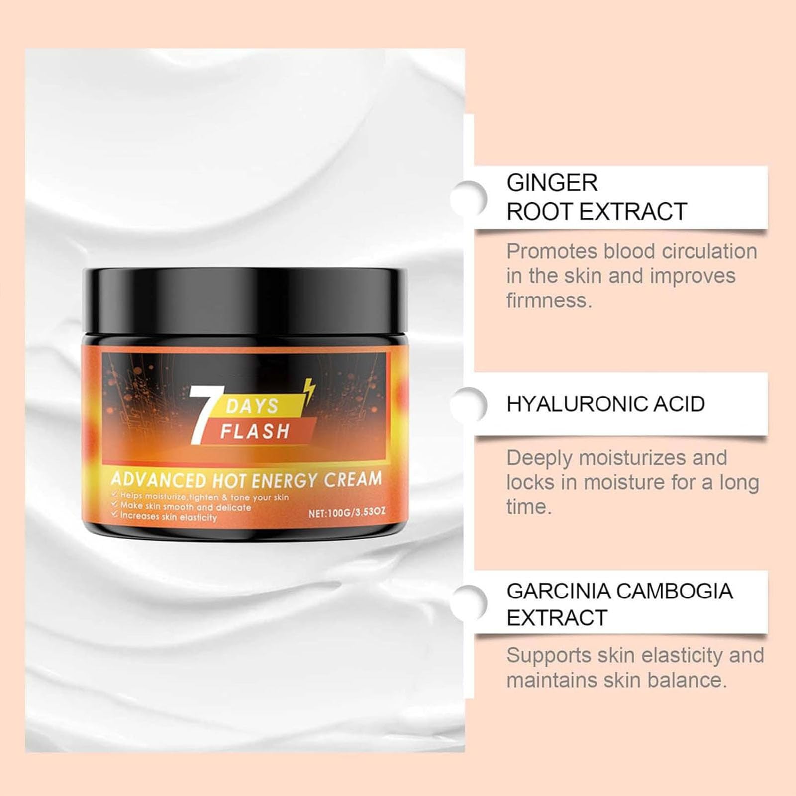 Premium Hot Sweat Cream for Intense Workouts - 7 Day Fast Acting Sweat Enhancer | Skin Smoothing & Moisturizing Body Care Cream for Gym, Sauna & Weight Loss Sessions