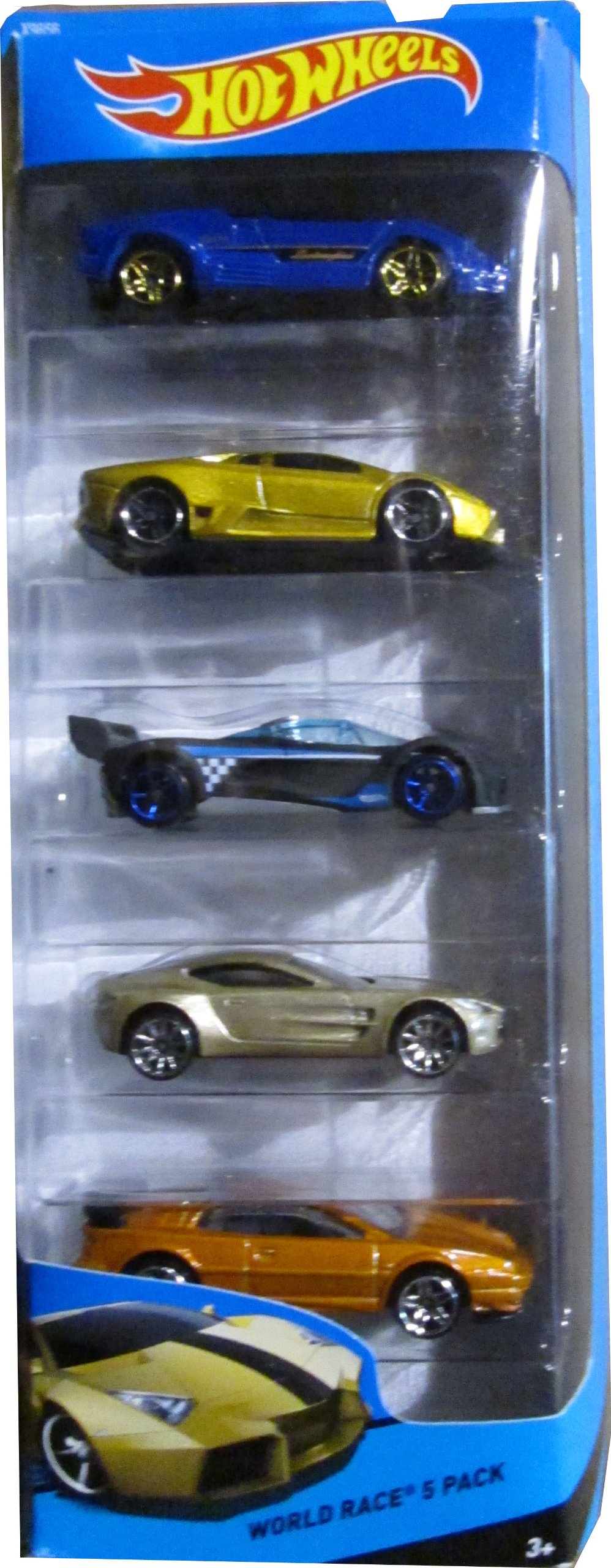 Hot Wheels 2014 World Race 5-Pack Die-Cast Toy Cars - Collectible Racing Vehicle Set for Kids & Adults - Perfect for Play, Display & Gifting