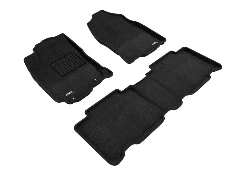 3D Maxpider All-Weather Floor Mats for 2013-2018 Toyota RAV4 - Premium 1st & 2nd Row Custom Fit Car Mats (Black) - Waterproof, Durable Protection for SUV Interior
