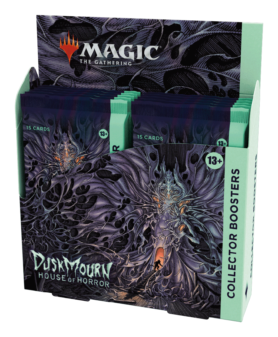 Magic: The Gathering Duskmourn House of Horrors Collector Booster Display Case (6 Boxes) - Perfect for MTG Draft Nights, Tournaments & Card Collectors