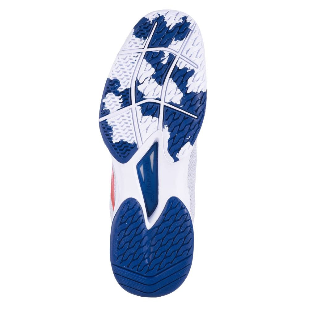 Babolat Jet Tere AC Men's Tennis Shoes - White & Blue | Lightweight Performance Court Shoes for Men | Perfect for Tennis, Pickleball & Casual Wear