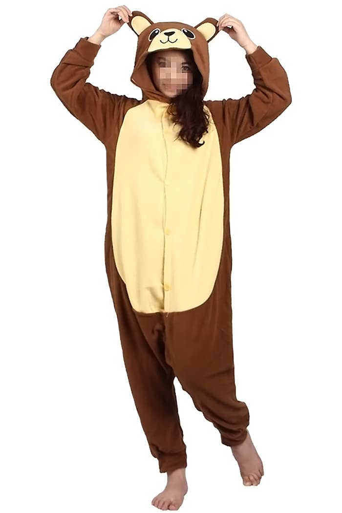 WOTOGOLD Bear Animal Cosplay Costume - Unisex Adult Pajama Set for Halloween, Christmas Parties & Themed Events | Soft & Comfortable Sleepwear for Cosplay Enthusiasts