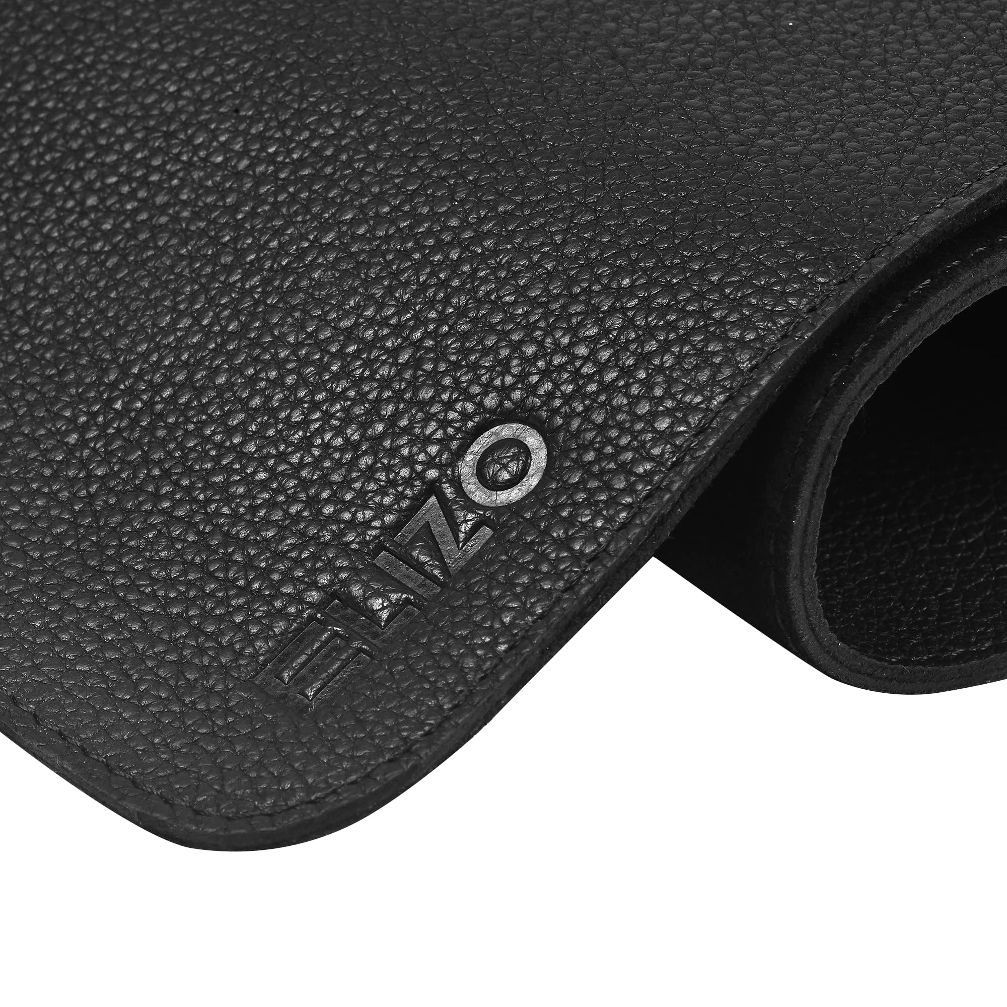 Premium Genuine Leather Desk Pad - 31x15.6 Inch Large Office Desk Mat for Keyboard, Mouse & Laptop - 3mm Thick Black Leather Desk Protector & Blotter - Perfect for Home Office, Gaming Setup & Workspace Organization - ELIZO