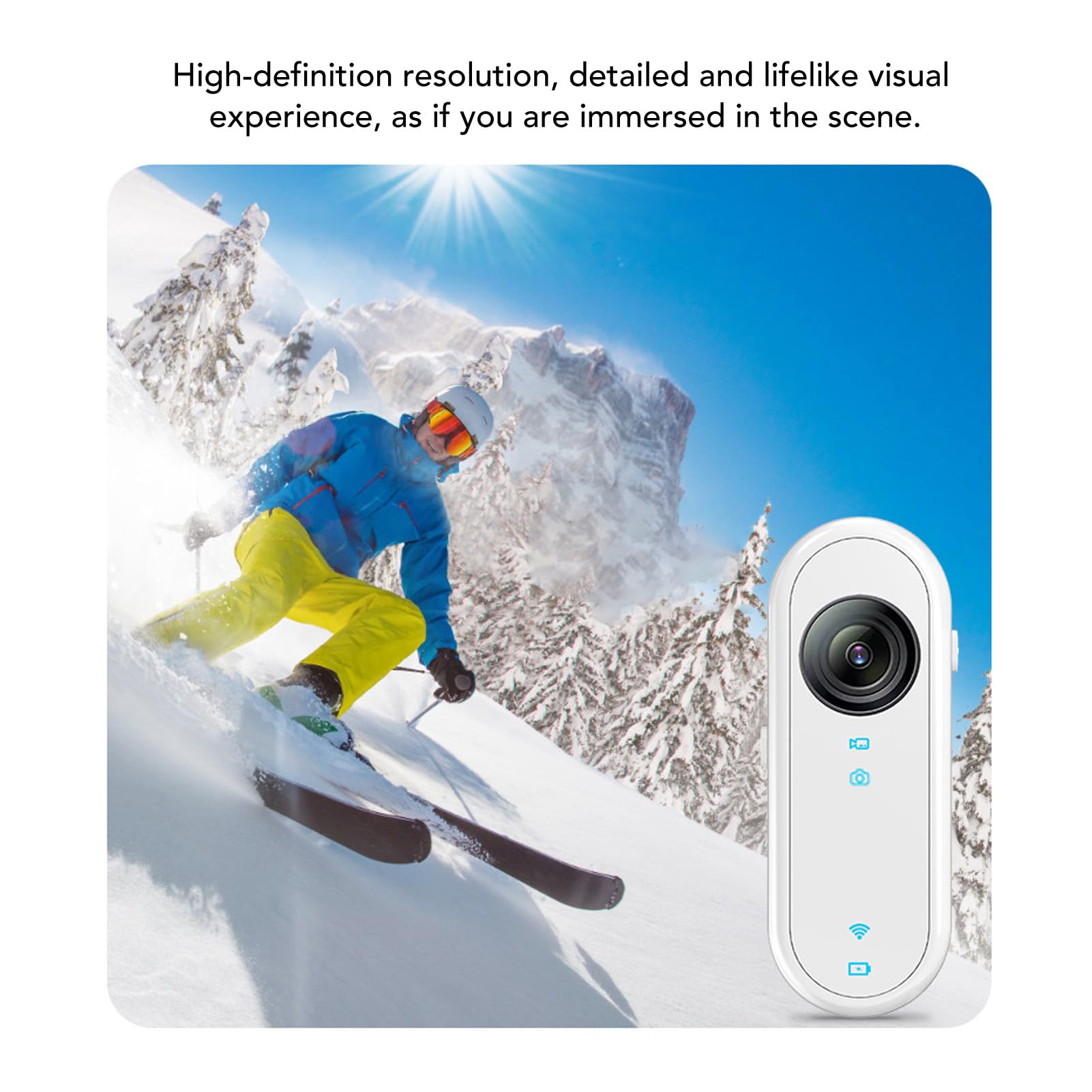4K Waterproof Action Camera - 1080P HD Sports Camera with WiFi & APP, Wearable Pocket Camera for Vlogging, Cycling, Skiing, Surfing & Outdoor Adventures
