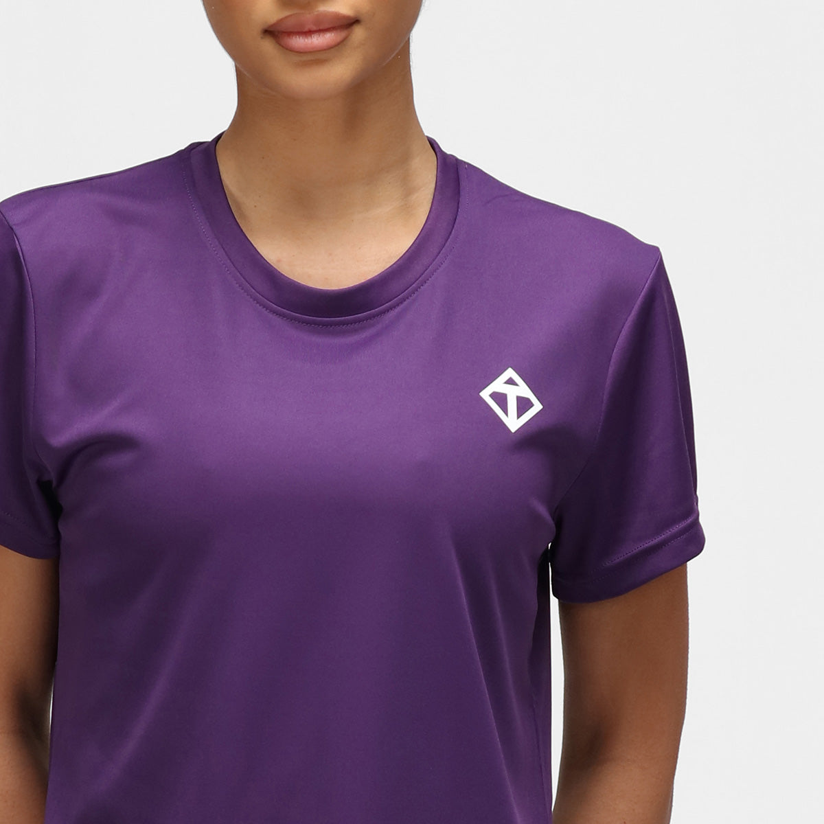 Purple Diamond Women's Performance T-Shirt - Moisture Wicking & Breathable for Workouts, Yoga & Active Lifestyle