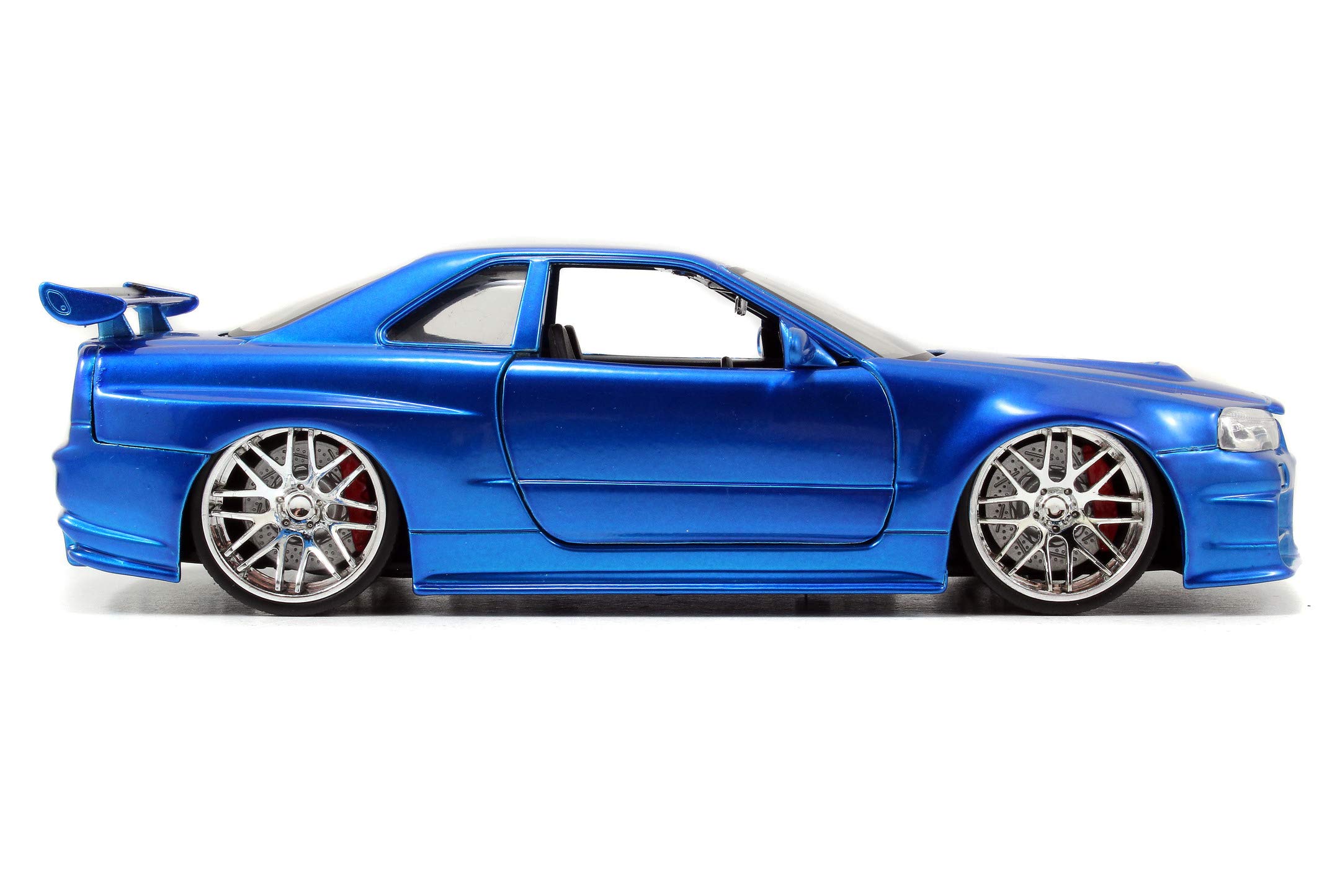 Jada Toys Fast & Furious 1:24 Scale Brian's 2002 Nissan Skyline GT-R R34 Die-Cast Model Car - Collectible Toy for Kids & Adults (Blue #97173) - Perfect for Movie Fans, Car Collectors & Gift Giving