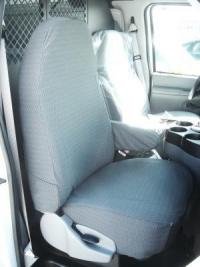 Durafit Custom Seat Covers for Ford E-Series Van Front Bucket Seats (No Armrests) - Gray Twill Fabric, Perfect Fit - Not for RVs | Protect & Upgrade Your Work Van Seats