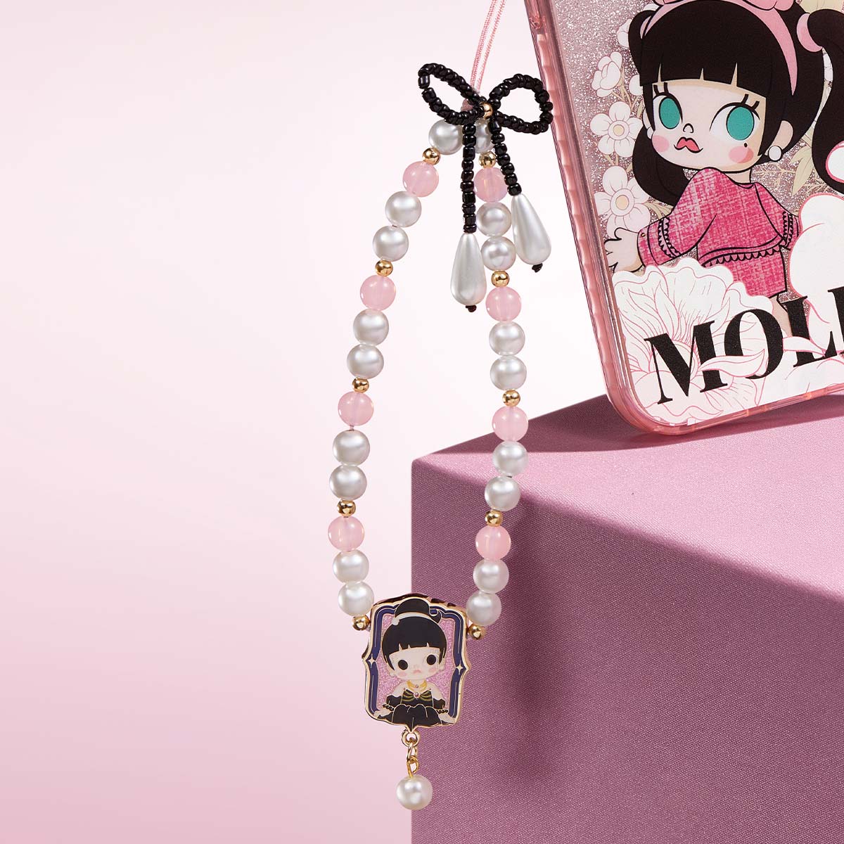 POP MART MOLLY Daily Look Series Blind Box Phone Charm - Cute Kawaii Collectible Figure for Phone Accessories & Gifts (Perfect for Decorating Phones, Office Desks, or Surprise Gifts)
