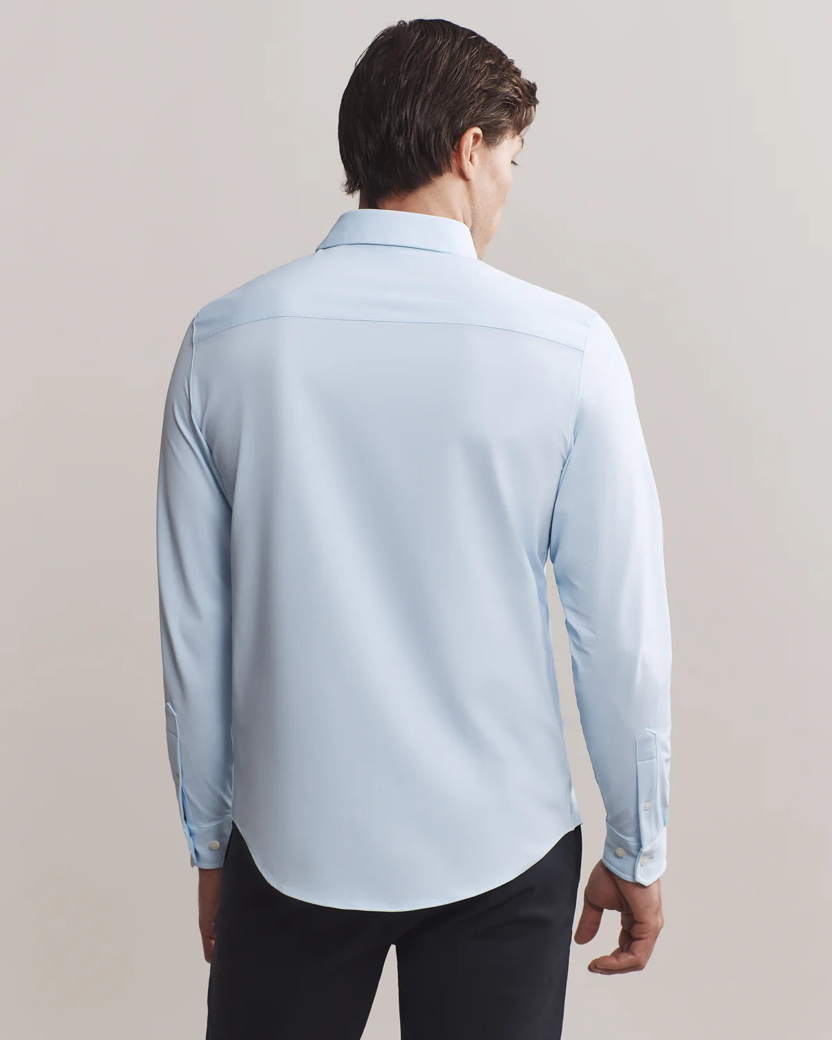 Rhone Men's Commuter Classic Fit Sport Shirt - Moisture Wicking, Breathable Business Casual Shirt for Work & Travel | Business Blue