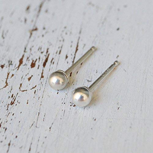 Sterling Silver Stud Dot Earrings for Women - Minimalist Dainty Earrings for Everyday Wear | Perfect for Casual, Office & Special Occasions