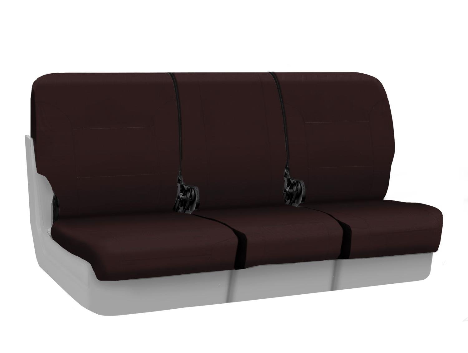Coverking Custom Fit Front 40/20/40 Seat Cover for RAM 1500/2500 Trucks - Durable Polycotton Drill Fabric in Wine Red - Perfect for Off-Roading, Work & Daily Commute Protection