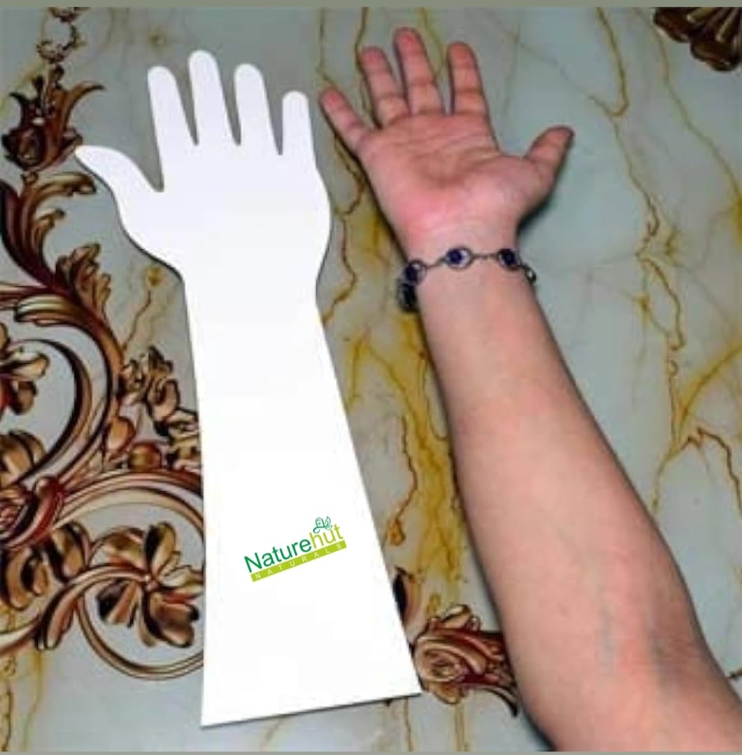 Naturehut White Acrylic Hand Practice Sheet for Henna & Mehandi Training - Reusable Acrylic Nail Art Template for Beginners & Professionals (Pack of 1) | Perfect for Salon, Home Practice & DIY Tattoo Designs