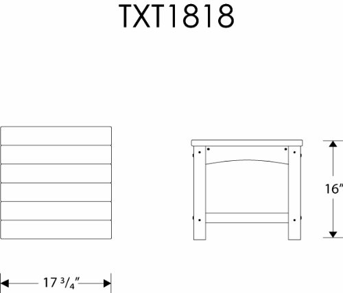 Trex Outdoor Furniture Rockport Club 18-Inch Side Table - Weather-Resistant Patio Table for Garden, Deck & Poolside - Perfect for Tree House, Backyard & Outdoor Entertaining