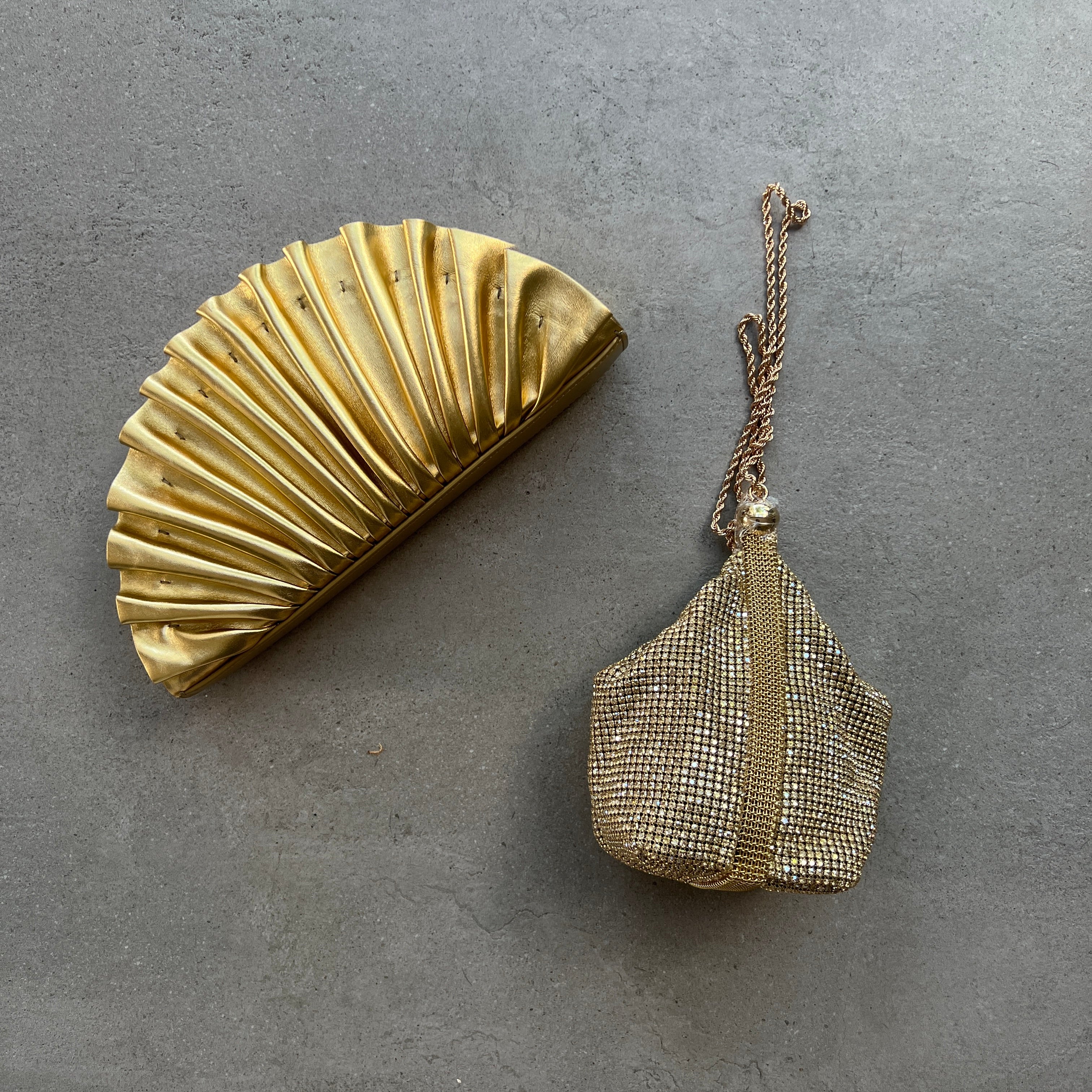 Nala Fan Clutch - Elegant Gold Evening Bag for Women, Perfect for Parties, Weddings & Special Occasions