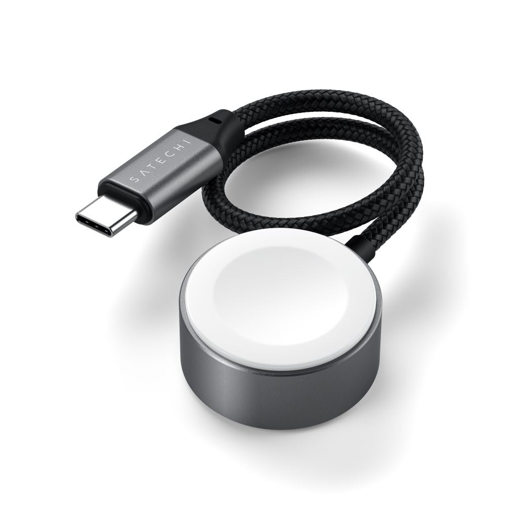 Satechi USB C Fast Charging Cable for Apple Watch - 3.3ft Space Gray MFi Certified Charger Cord - Perfect for Travel, Office & Home Charging