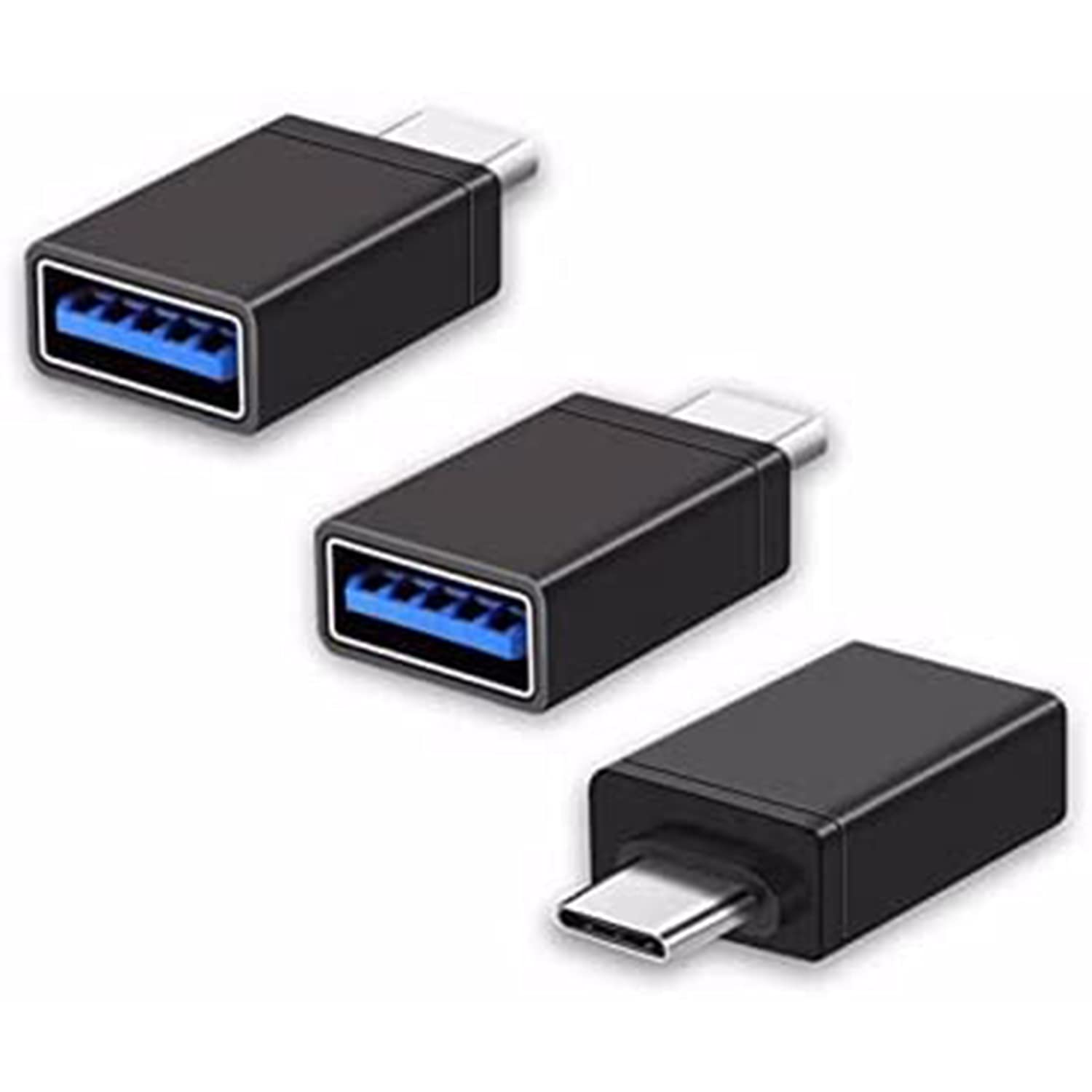 3-Pack USB C Adapter - Female USB to USB C & Thunderbolt 3.0 OTG Converter for MacBook Pro, iPad Mini, iPhone 16/15 Pro Max, Galaxy S24/S23/Flip/Fold/Tab - Universal Type C Adapter for Charging, Data Transfer & Device Connectivity