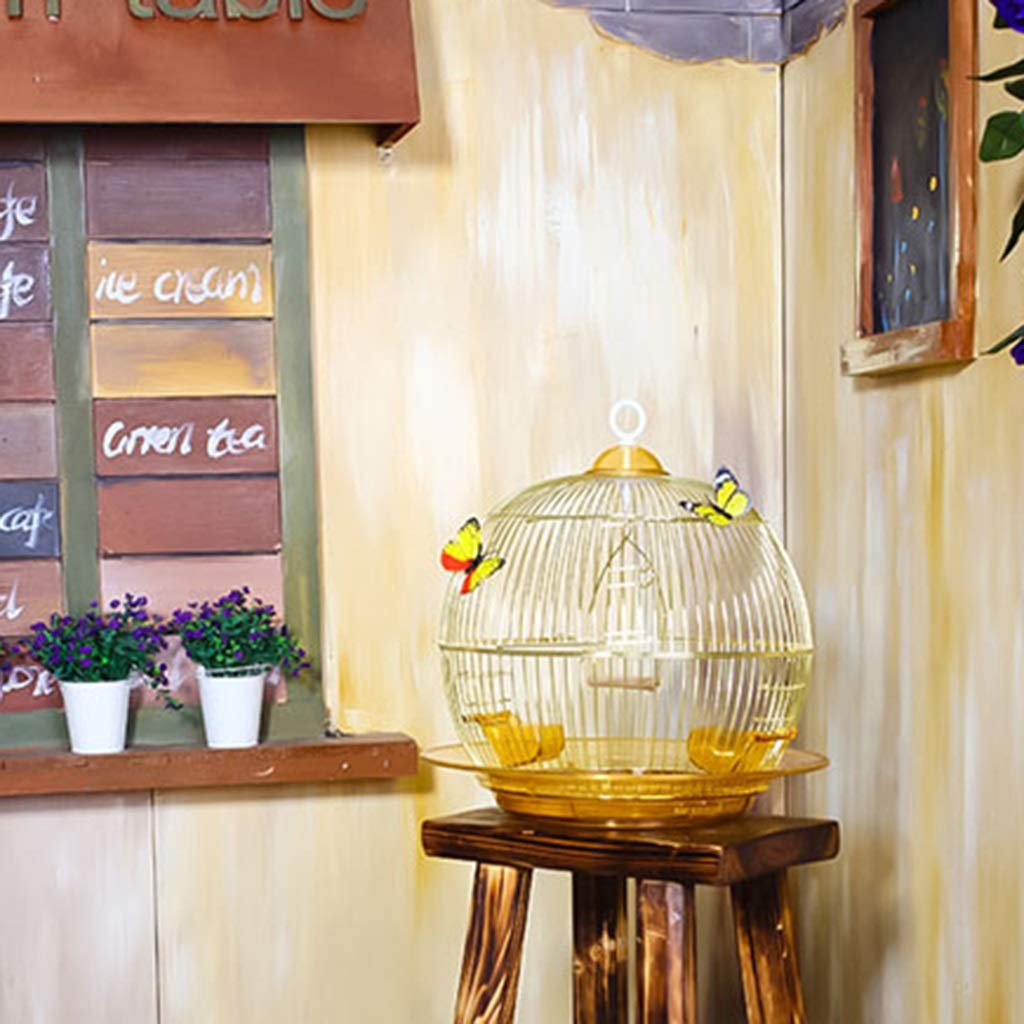 Retro Golden Flight Cage for Parakeets - Decorative Bird Cage for Parrots, Doves & Canaries | Elegant Home Decor & Luxury Package (Gold) - Perfect for Living Room, Bedroom or Garden Aviary