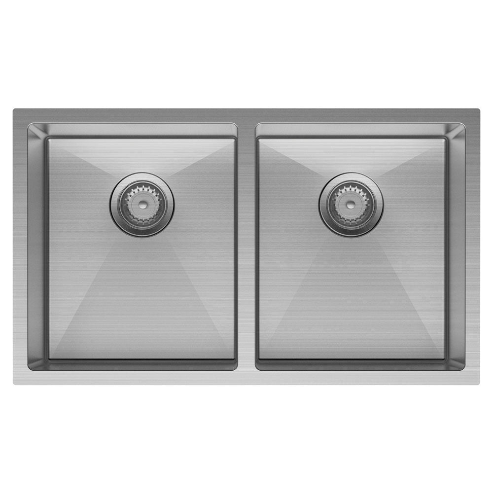FIENZA Double Bowl Stainless Steel Kitchen Sink Set 68403 KIT - Perfect for Modern Kitchens & Food Prep