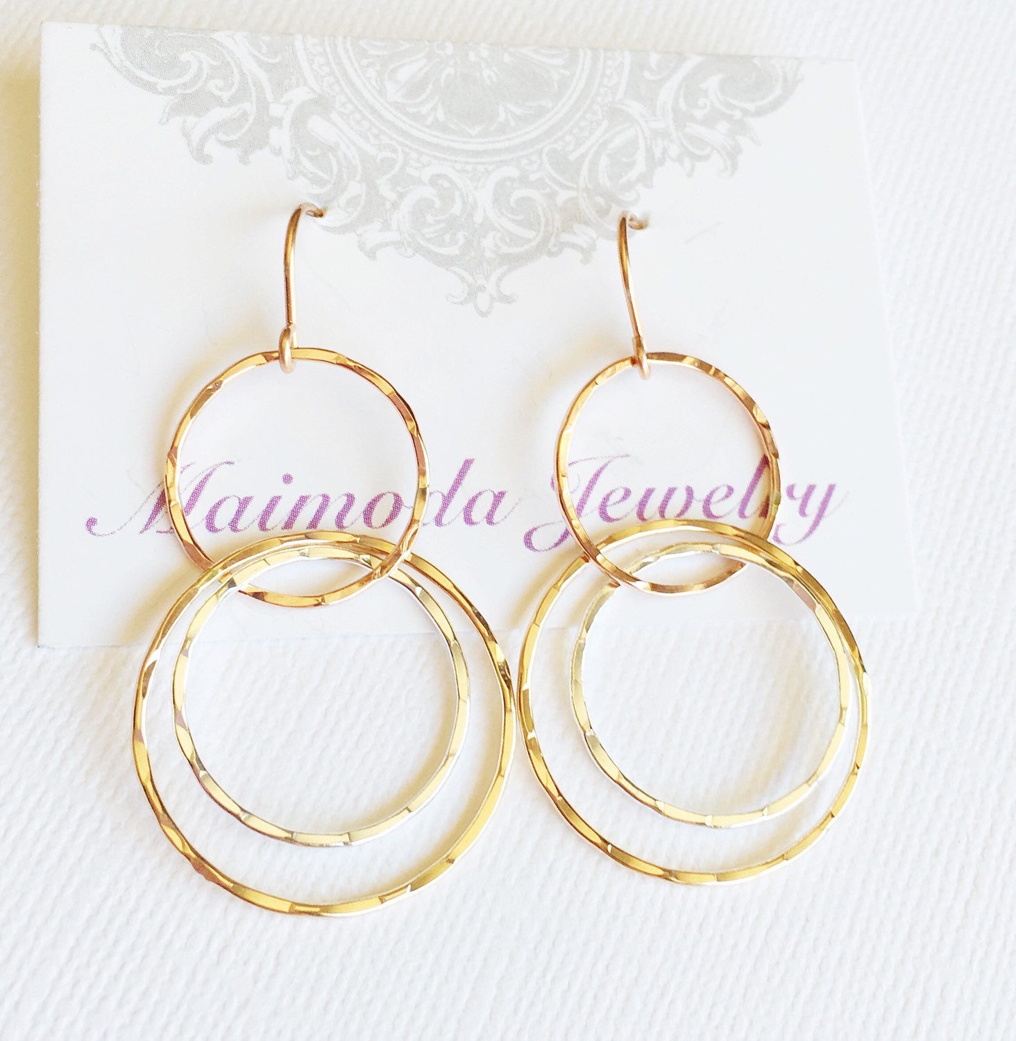 E217 Elegant Gold-Plated Dangle Earrings for Women - Perfect for Parties, Weddings & Everyday Wear
