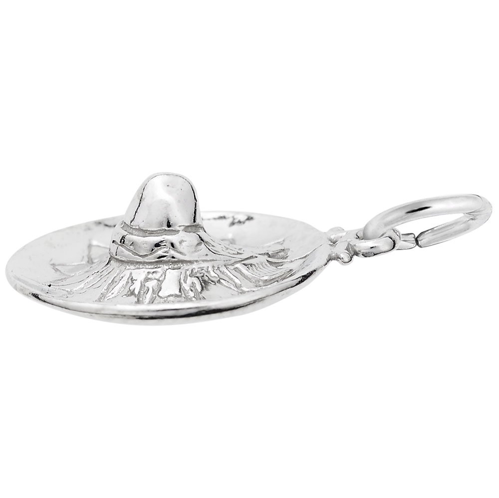Mexican Sombrero Charm - Sterling Silver Bracelet & Necklace Pendant for Jewelry Making - Perfect for DIY Crafts, Gifts, and Western-Themed Accessories