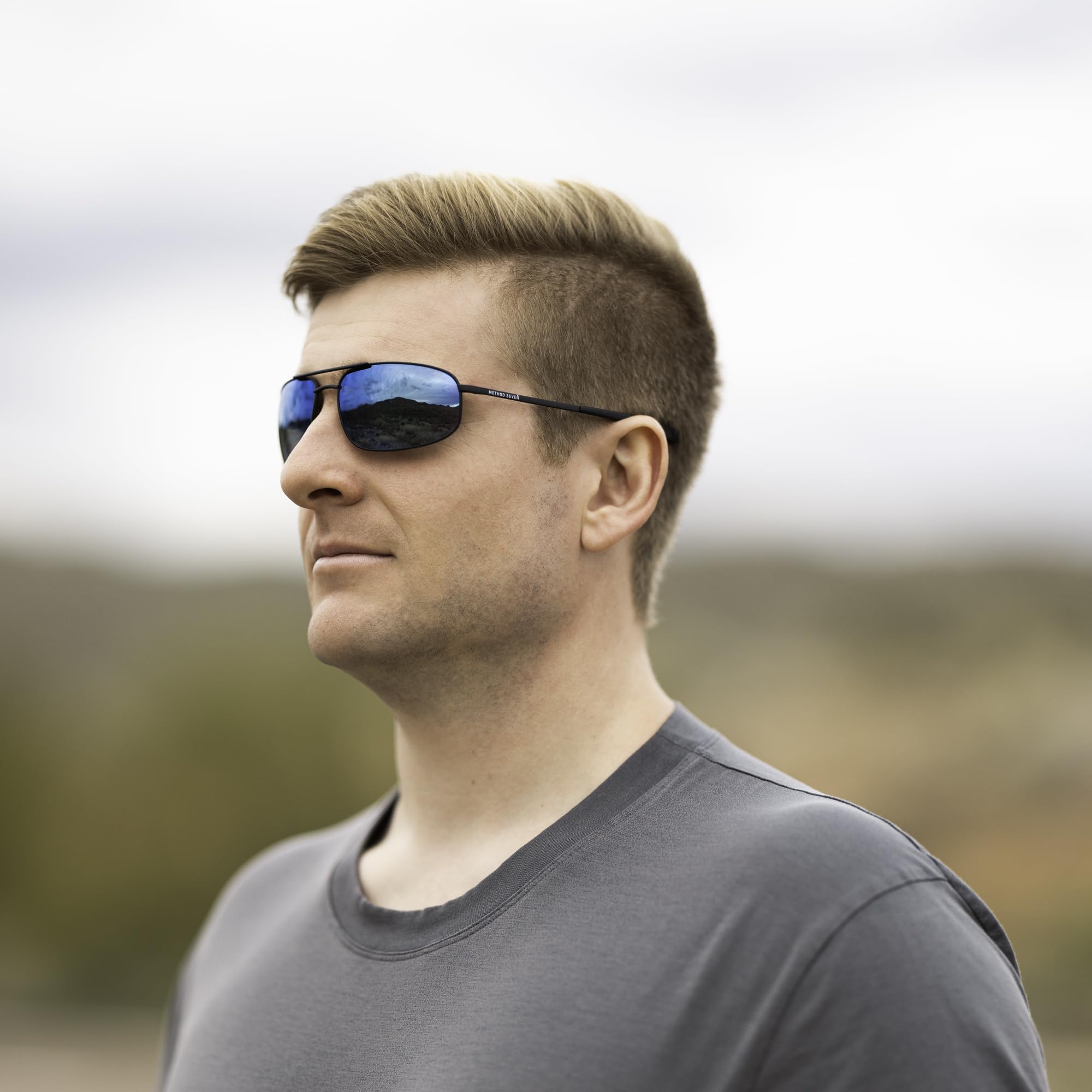 Method Seven Patriot SKY9 Aviation Sunglasses for Pilots - Polarized Aviator Glasses with UV Protection, Lightweight & Durable Frame - Perfect for Flying, Driving, and Outdoor Activities