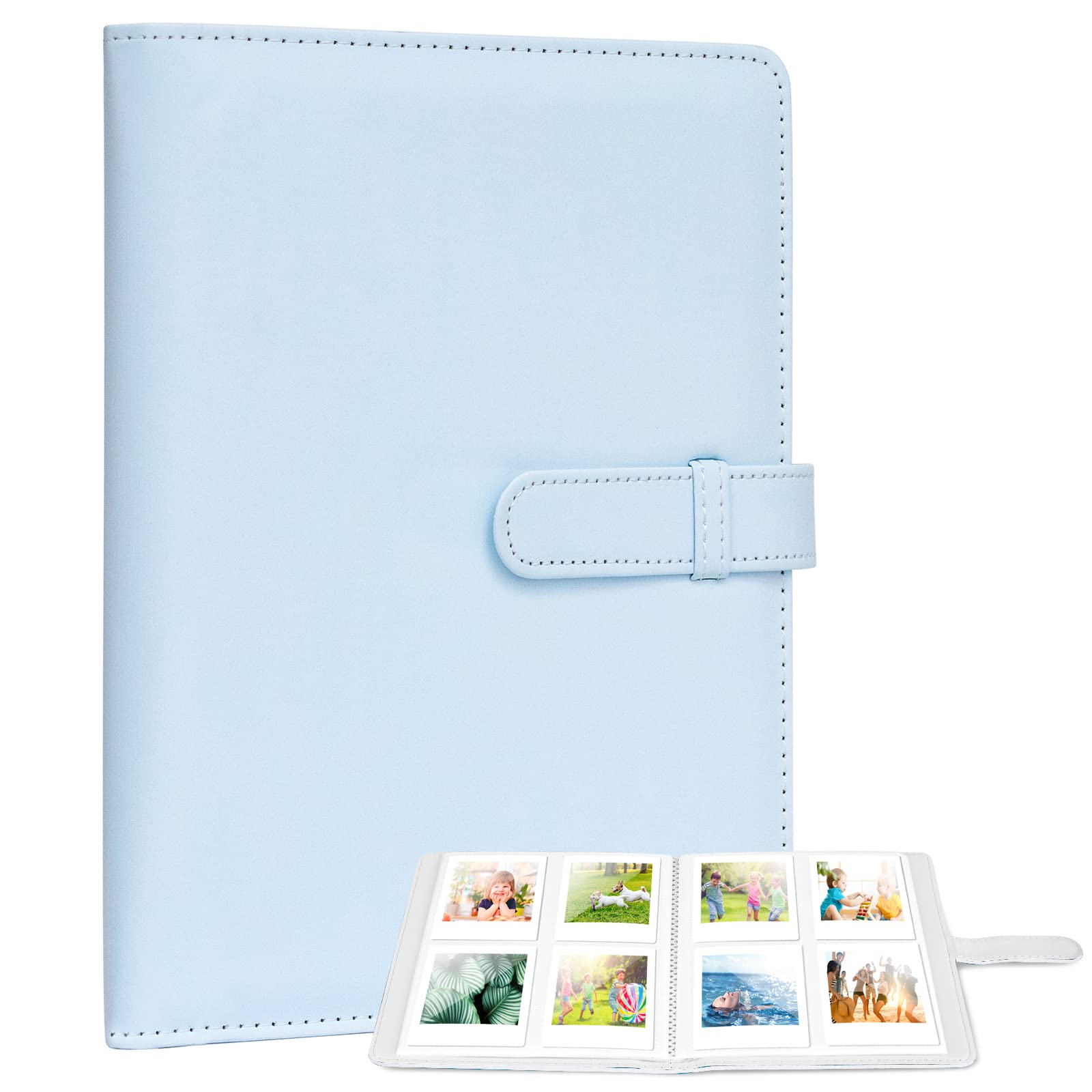 Ablus 256-Pocket Photo Album for Polaroid Snap, SnapTouch, Zip Mint Cameras & Printers - Compatible with Fujifilm Instax Mini 11, 90, 9, 8+, 8, 7S, 70, 50S, 26, 25, LiPlay Instant Cameras & Mini Link SP-1 Printer (Blue) - Perfect for Organizing, Storing & Displaying Instant Photos at Home, Office or Events