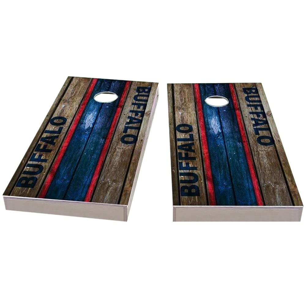 Buffalo City Themed Cornhole Game Set - Customizable Football Cornhole Boards with 2 Boards & 8 Bags - Perfect for Tailgating, Backyard Parties & Game Day Fun