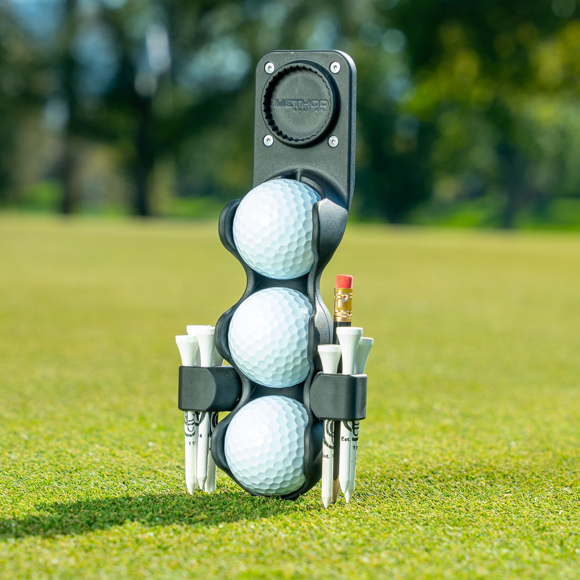 MagStack Magnetic Ball, Tee & Pencil Holder - Strong Neodymium Office Desk Organizer for Golf Accessories, Pens & Stationery - Perfect for Home Office, Work Desk & Golf Enthusiasts