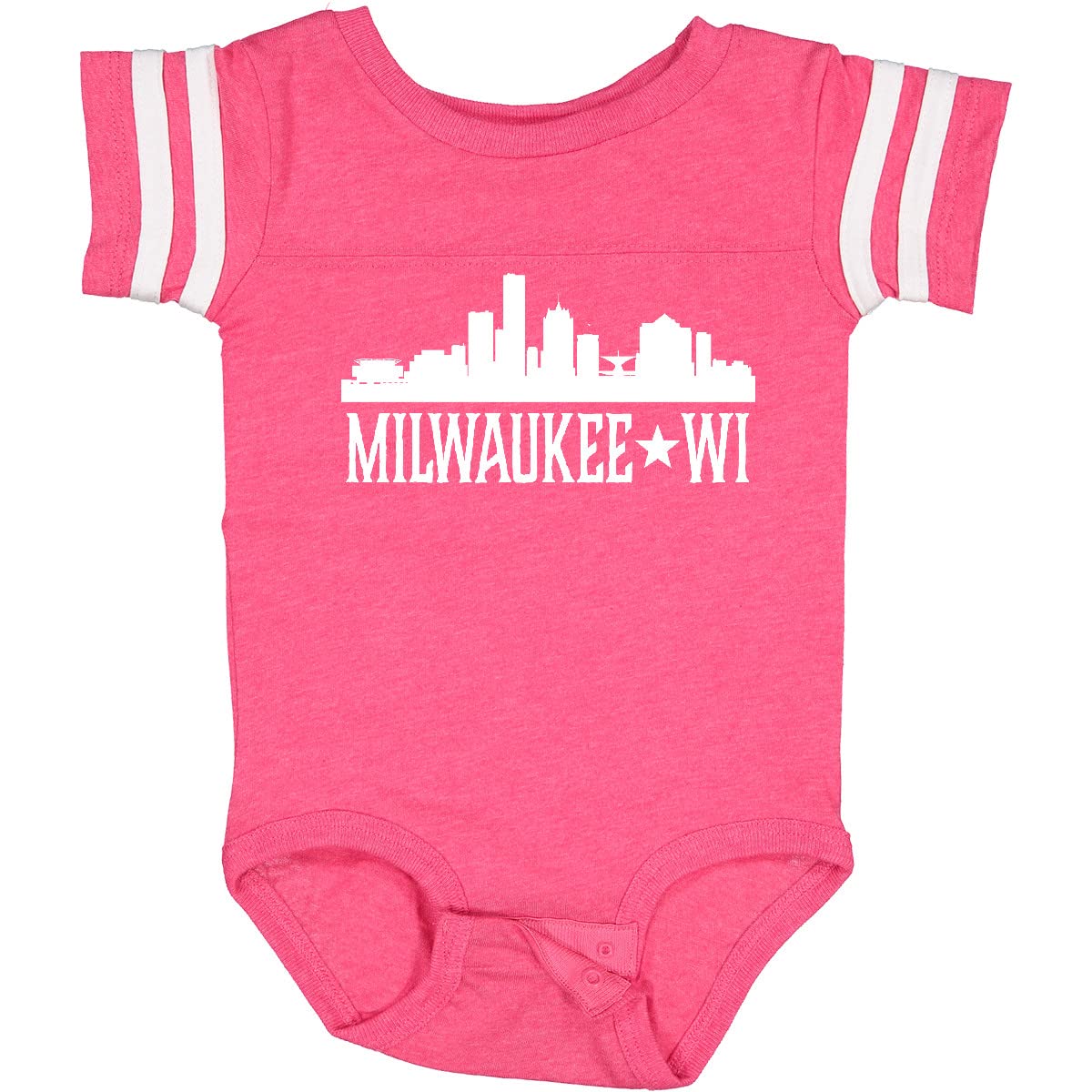 Inktastic Milwaukee Wisconsin Skyline WI Cities Baby Bodysuit - Soft Cotton Infant Onesie for Boys & Girls - Perfect for Family Outings, Photo Shoots & Wisconsin Pride Gifts