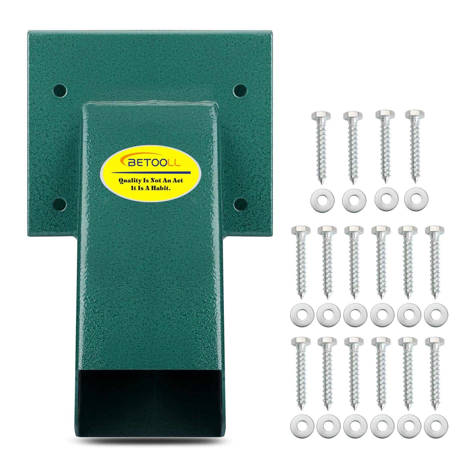 BETOOLL Heavy Duty Swing Set Brackets Kit - 1 Set Brackets, 1 Middle Bracket & 2 Pairs Green Swing Hangers for Outdoor Playsets, Backyard Swings, Tree Swings - Perfect for Kids Playground, Garden, Park Installation