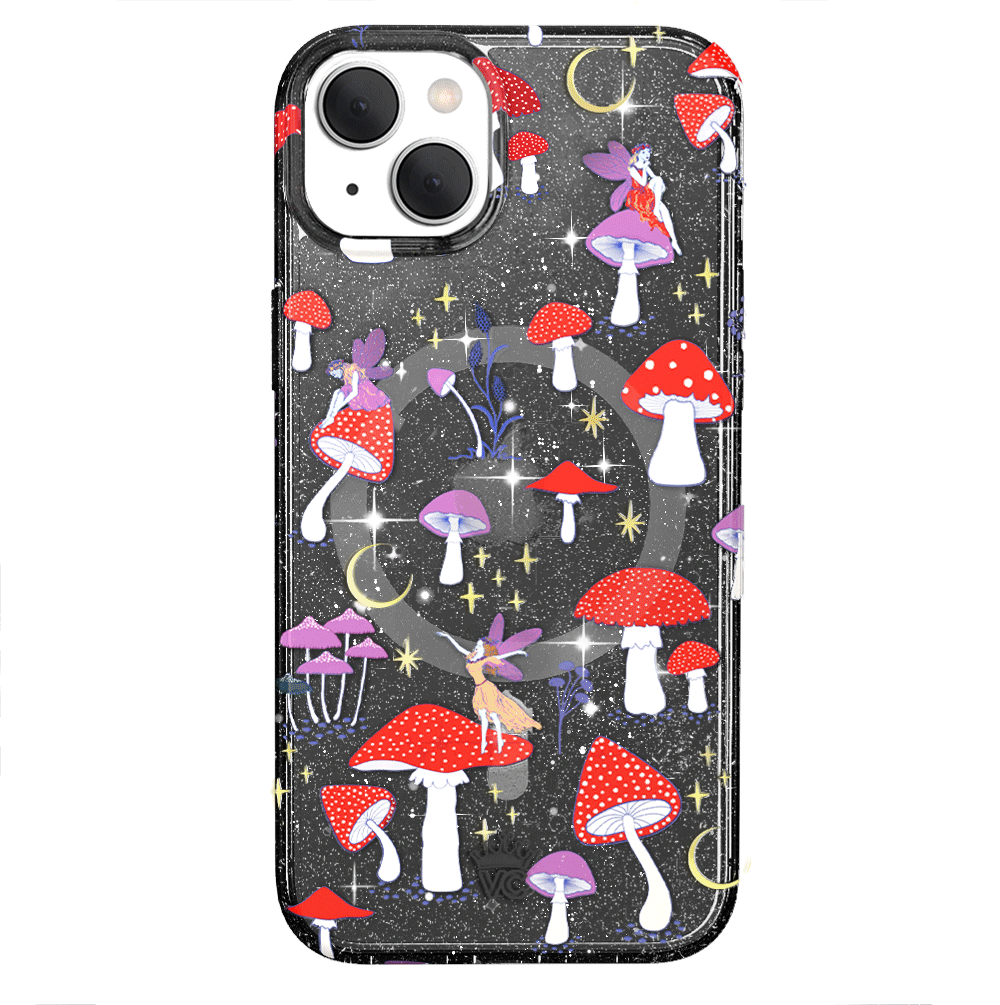 Mystic Mushrooms iPhone Case - Trendy Protective Cover for iPhone 12/13/14/15 - Durable Slim Design with Unique Mushroom Pattern - Perfect for Nature Lovers & Outdoor Adventures