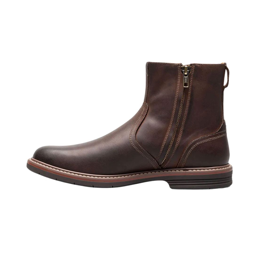Florsheim Norwalk Plain Toe Side Zip Boot - Medium & Wide Widths - Stylish & Comfortable for Work, Casual & Outdoor Wear