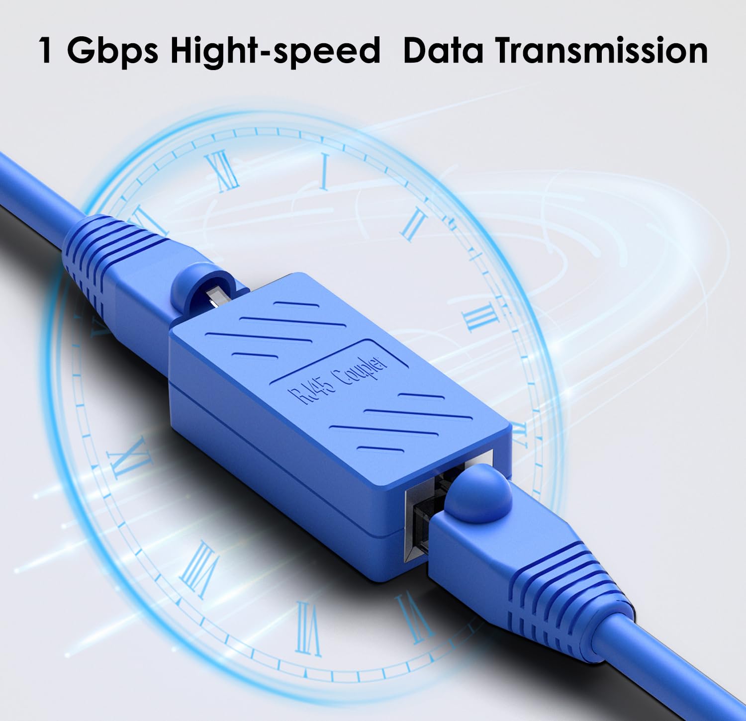 **10 Pack Blue Ethernet Coupler - Female to Female Cat6 Inline Coupler for Cat7/Cat6/Cat5/Cat5e Cable Extension - High-Speed Network Connector for Home, Office & Gaming Setup**