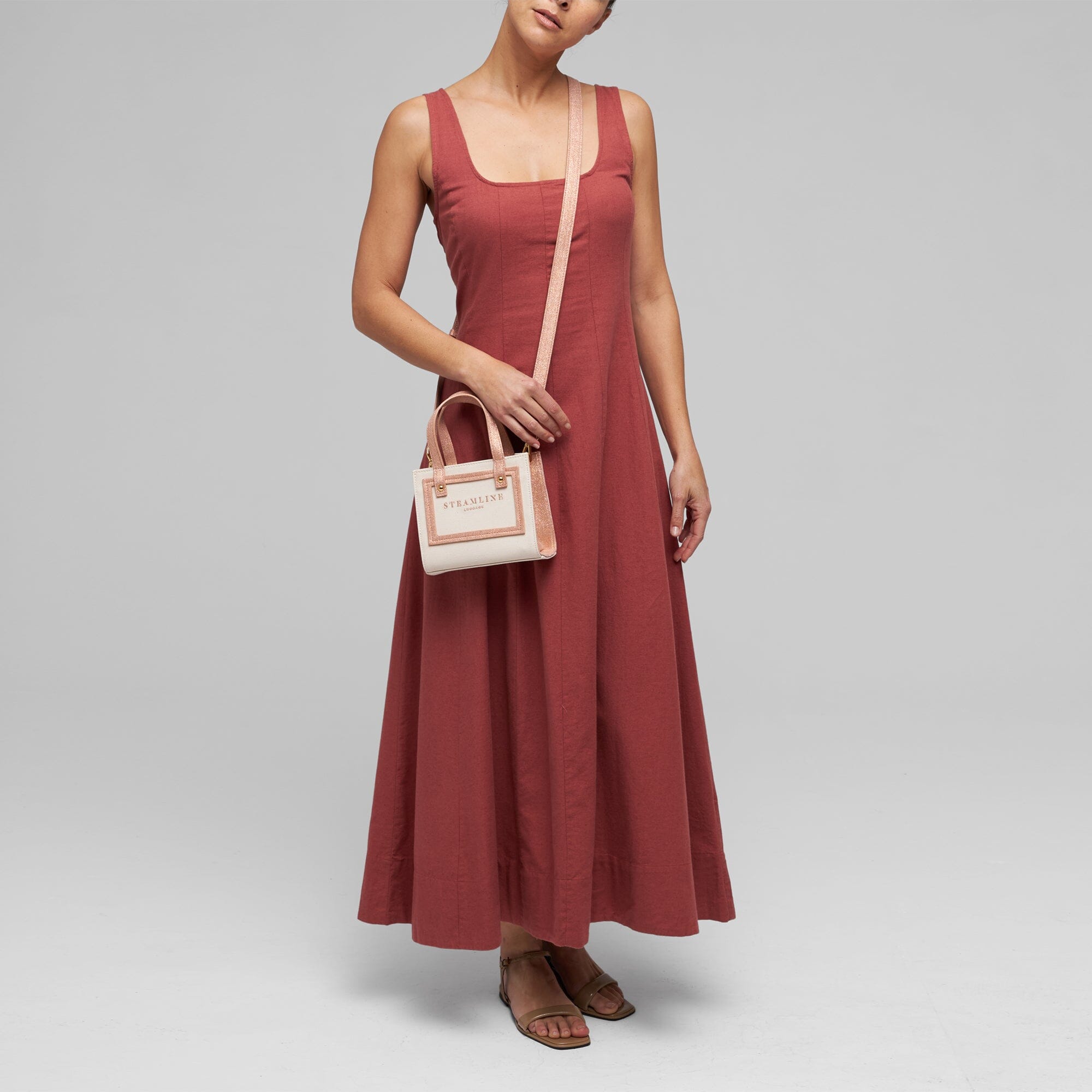 The Navigator Desert Glitter Micro Tote Bag - Stylish & Compact Crossbody Purse for Women | Perfect for Travel, Shopping & Night Out