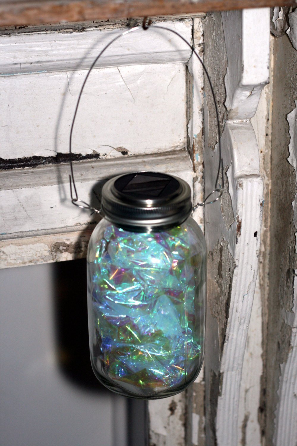 Solar Powered Fairy Mason Jar Lantern - Outdoor Decorative Firefly Lights for Garden, Patio, and Backyard Ambiance