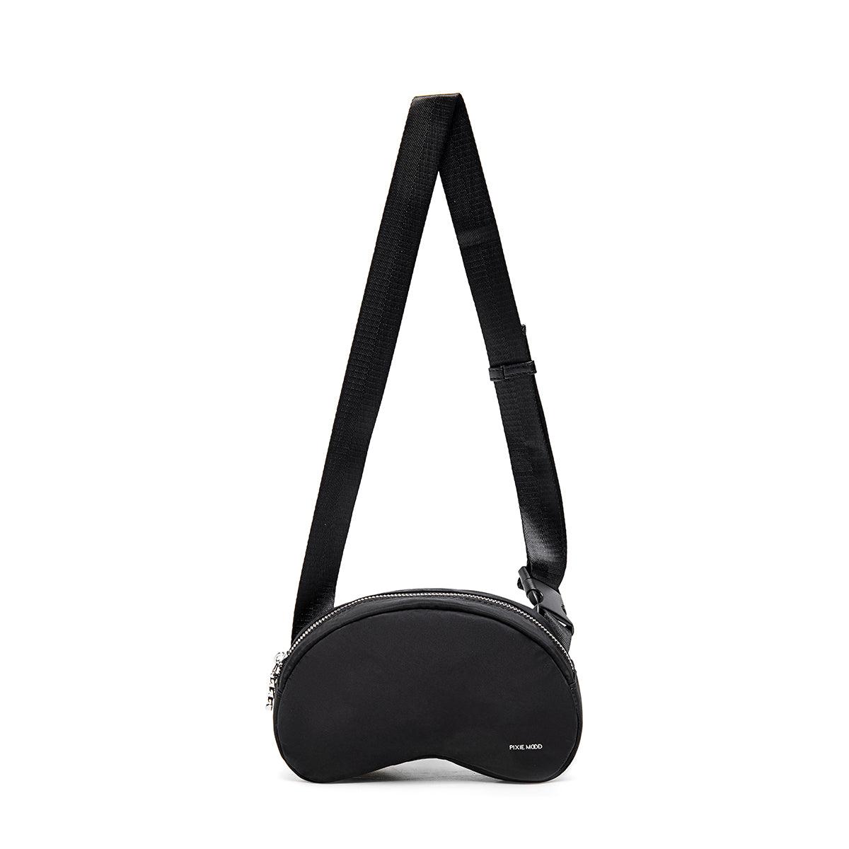 Black Nylon Bean Belt Bag - Hands-Free Waist Pack for Running, Hiking & Travel - Lightweight & Durable Crossbody Fanny Pack
