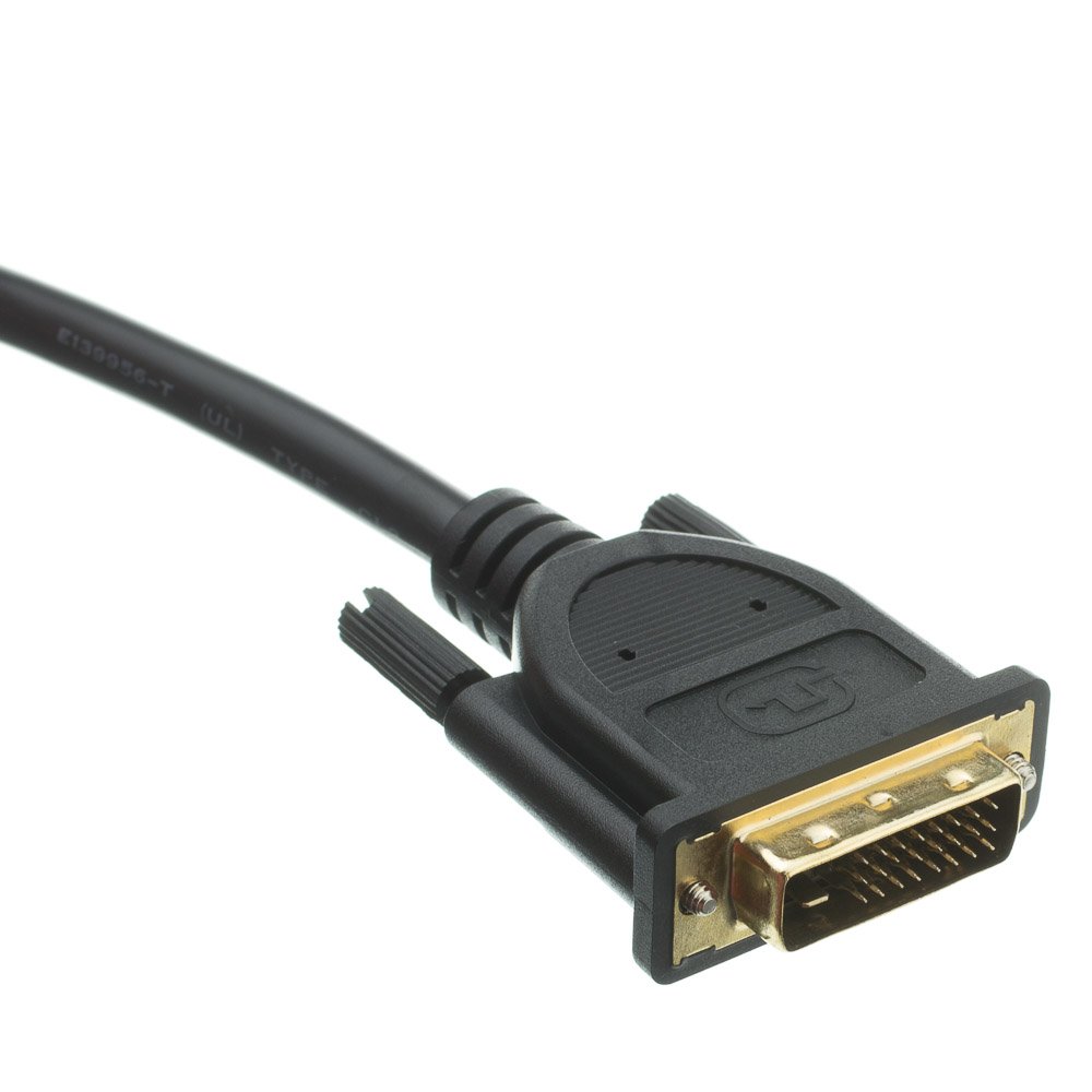 eDragon HDMI to DVI Cable 6ft (2 Pack) - CL2 Rated for In-Wall Installation - High Speed Digital Video Cable for PC, Monitor, TV, and Home Theater Setup