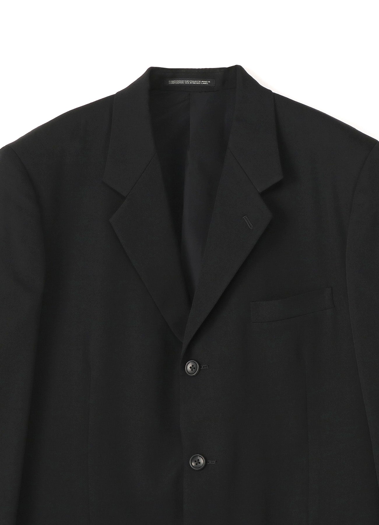 Men's Wool Gabardine Three-Button Single-Breasted Suit Jacket - Formal Business Attire & Office Wear for Professional Occasions