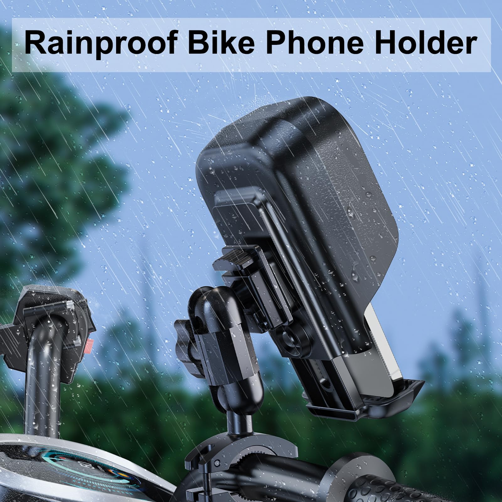 Waterproof Bike Phone Holder - Universal Motorcycle & Bicycle Phone Mount for Electric Scooters | Fits 4.7-7 Inch Smartphones | Perfect for Cycling, Commuting & Outdoor Adventures