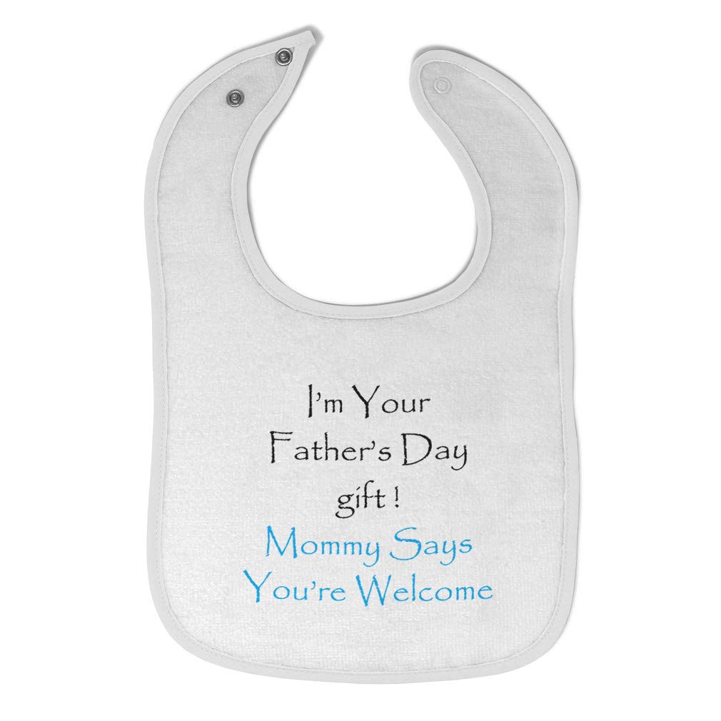 Baby Bibs and Burp Cloths Set - Cute 'I'm Your Father' Cotton Bibs for Toddler Boys & Girls - Perfect Father's Day Gift for New Dads - White Design - Ideal for Feeding Time and Messy Play