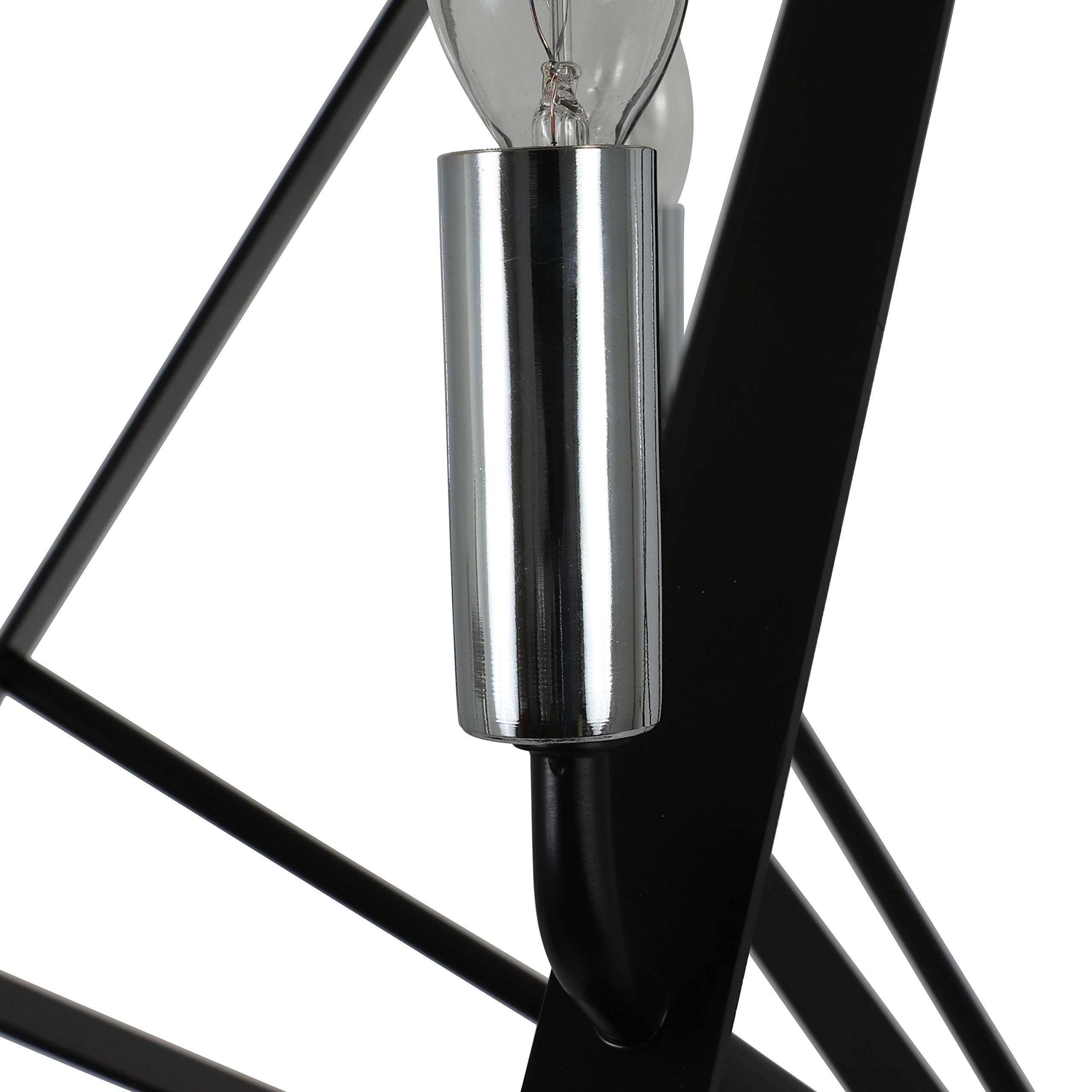 Decor Therapy CH1944 Harmon Modern Black Chrome Table Lamp - Perfect for Living Room, Bedroom, or Office Lighting