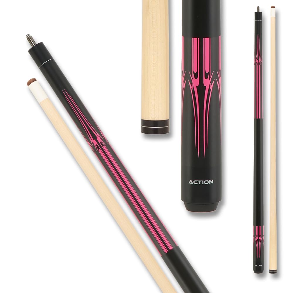Action Impact Billiards Pool Cue Stick - Purple Camo Design for Professional & Recreational Play | Perfect for Home Game Rooms, Bars & Tournaments