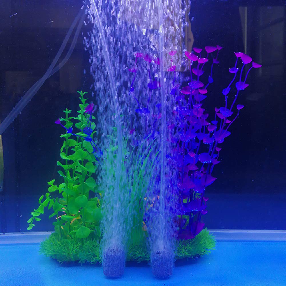 12Pcs Blue Cylindrical Air Stone Bubble Diffuser for Aquarium Fish Tank Pump - Enhance Oxygenation for Healthy Fish & Plants | Perfect for Freshwater & Saltwater Tanks, Hydroponics, and Pond Aeration