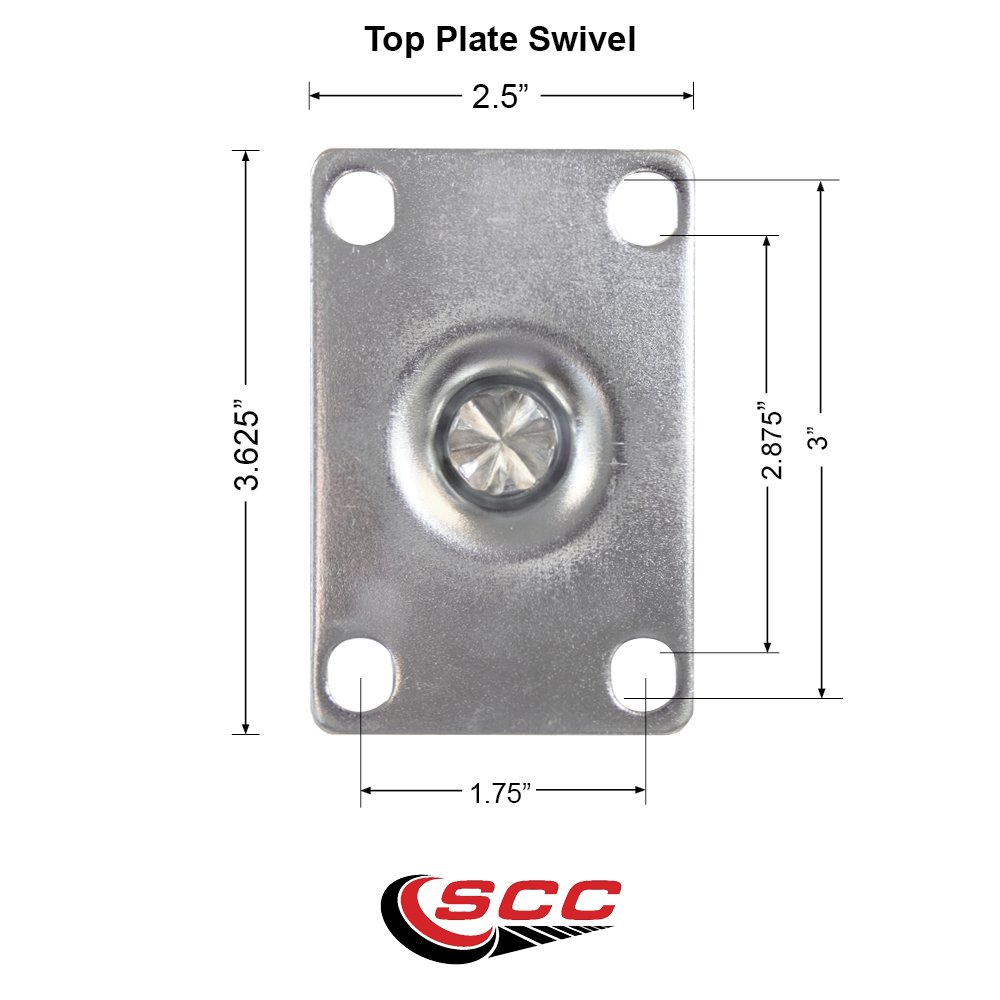Cambro 60008 60007 41021 Replacement Caster Set - 4-Piece Heavy Duty Utility Cart Wheels for Ultra Pan Carriers, Ice Caddies & Dish Dollies - Commercial Kitchen Equipment Accessories - Perfect for Restaurants, Catering & Food Service